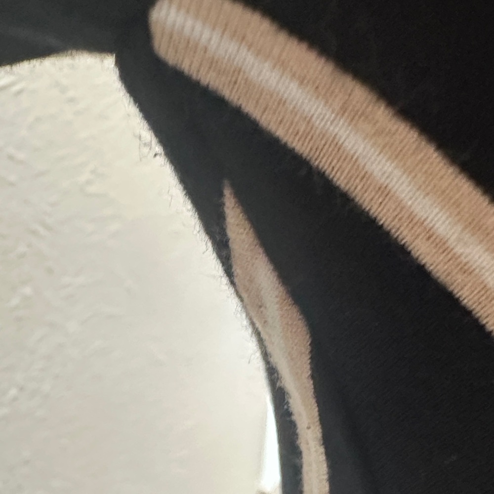 White House Black Market Black White Tan Striped Long Sleeve Dress Size 4 - Picture 7 of 11